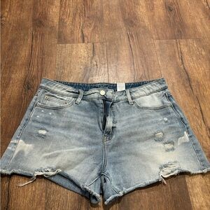 3/$20 Blue Distressed Jean Shorts with Frayed Hems